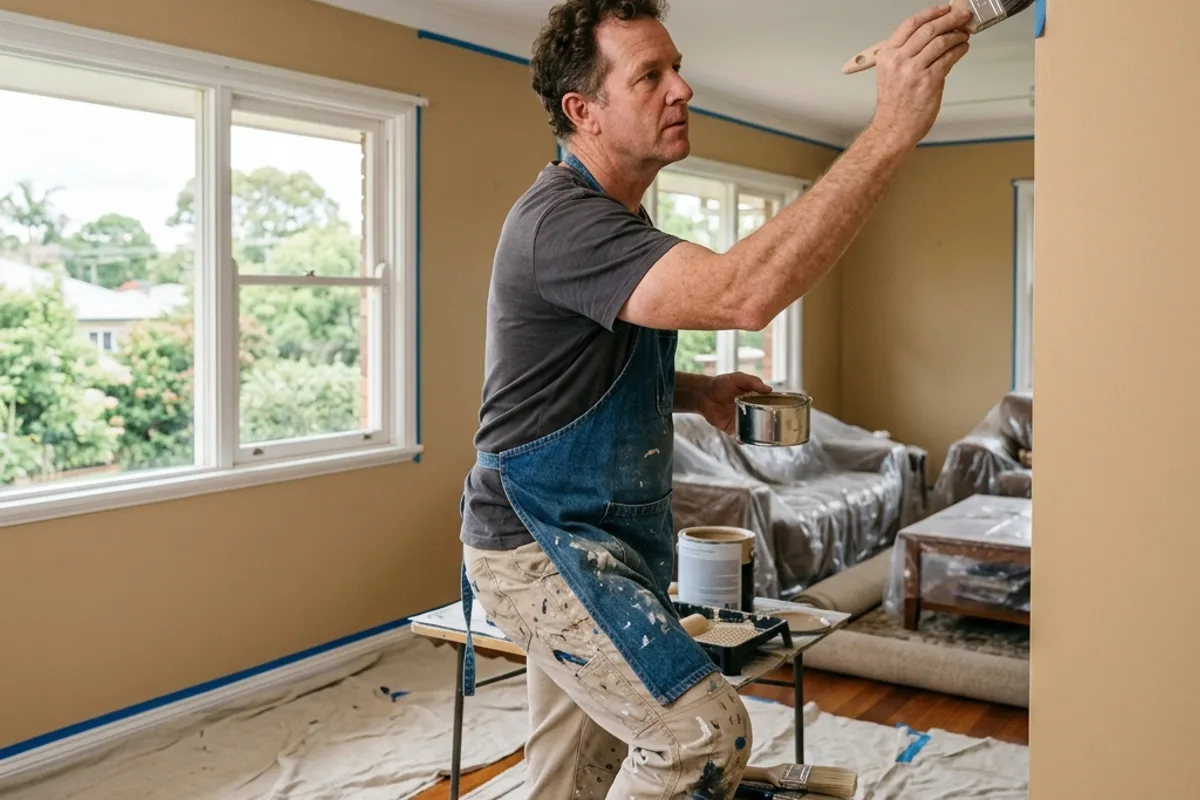 Interior House Painting Toowoomba preparation and painted property